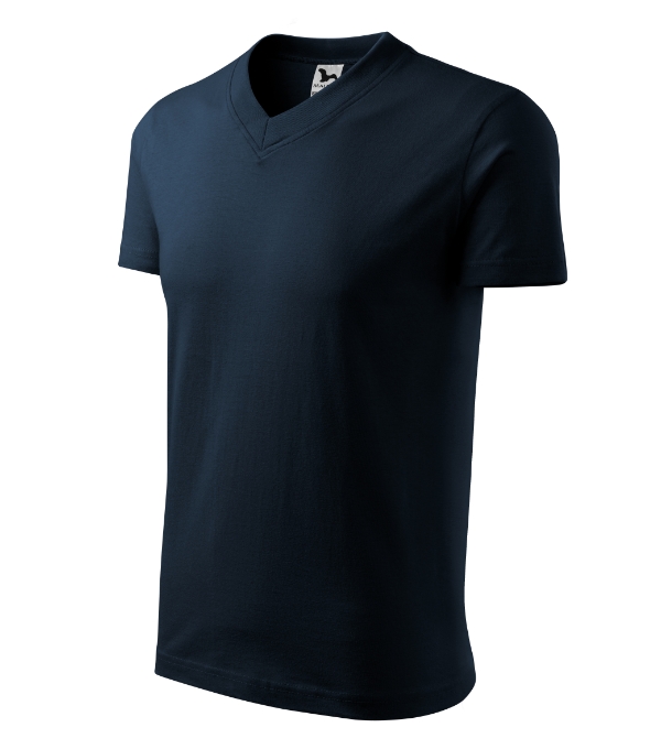Tričko unisex V-neck – farba námornícka modrá