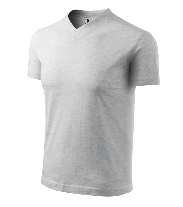 Tričko unisex V-neck – farba svetlosivý melír