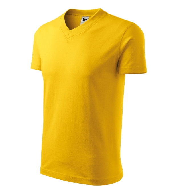 Tričko unisex V-neck – farba žltá