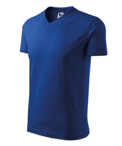 Tričko unisex V-neck – farba kráľovská modrá