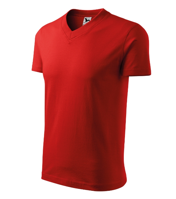 Tričko unisex V-neck – farba červená