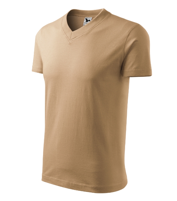 Tričko unisex V-neck – farba piesková