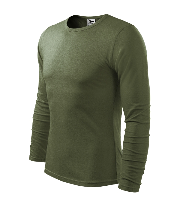 Tričko pánske Fit-T LS – farba khaki