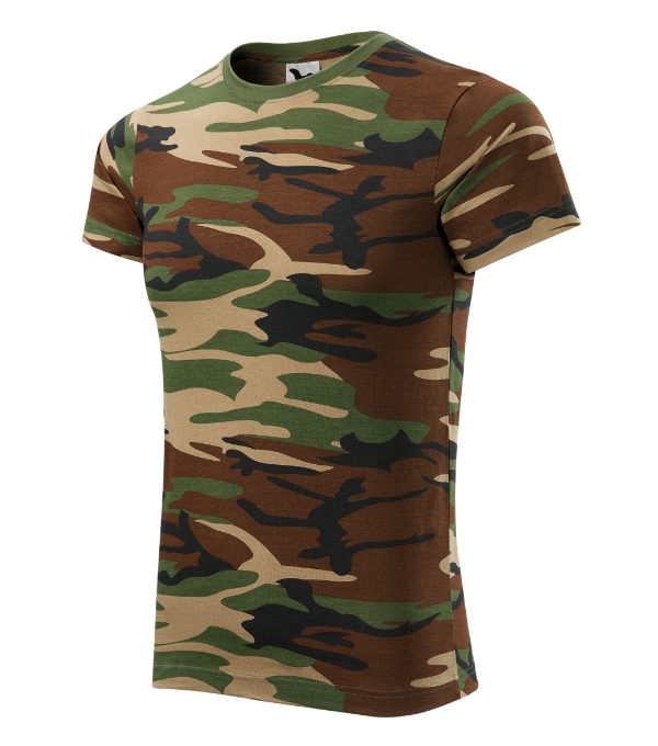 Tričko unisex Camouflage – farba camouflage brown