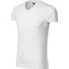Tričko pánske Slim Fit V-neck – farba biela