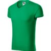 Tričko pánske Slim Fit V-neck – farba trávovo zelená