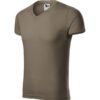 Tričko pánske Slim Fit V-neck – farba army