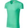 Tričko pánske Slim Fit V-neck – farba mätová