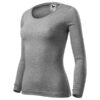 Tričko dámske Fit-T LS – farba tmavosivý melír