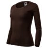 Tričko dámske Fit-T LS – farba kávová