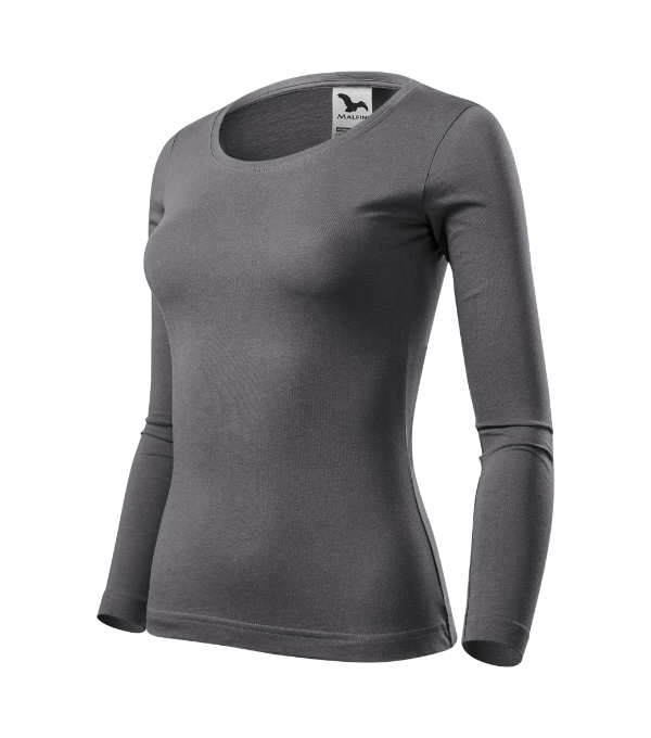 Tričko dámske Fit-T LS – farba oceľovo sivá