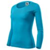 Tričko dámske Fit-T LS – farba tyrkysová