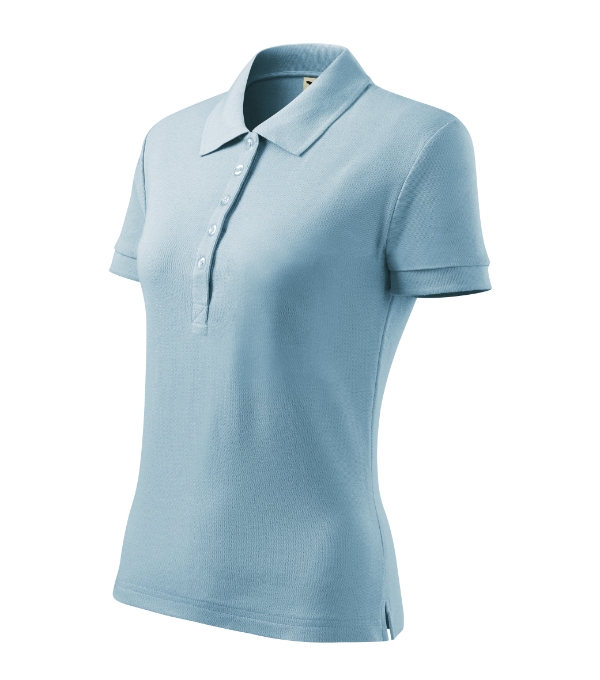 Polokošeľa dámska Cotton Heavy – farba nebeská modrá