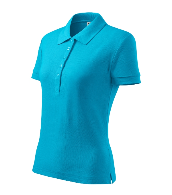 Polokošeľa dámska Cotton Heavy – farba tyrkysová