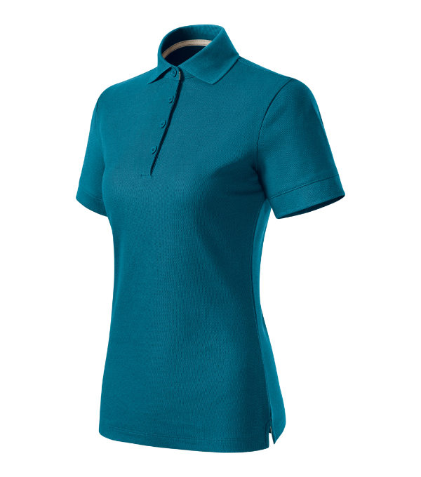 Polokošeľa dámska Prime (GOTS) – farba petrol blue