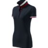 Polokošeľa dámska Collar Up – farba dark navy
