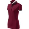 Polokošeľa dámska Collar Up – farba garnet