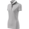 Polokošeľa dámska Collar Up – farba strieborno sivá