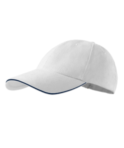 Čiapka unisex Sandwich 6P – farba biela