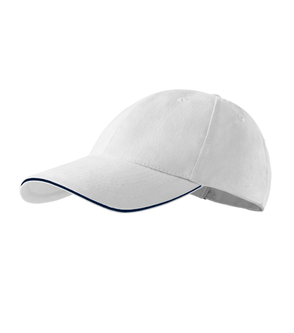 Čiapka unisex Sandwich 6P – farba biela