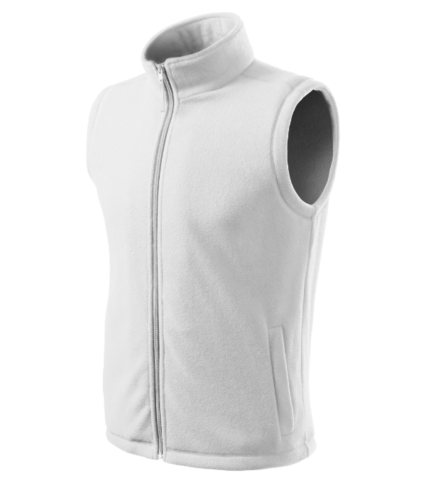Fleece vesta unisex Next – farba biela