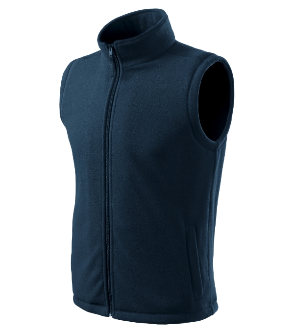 Fleece vesta unisex Next – farba námornícka modrá