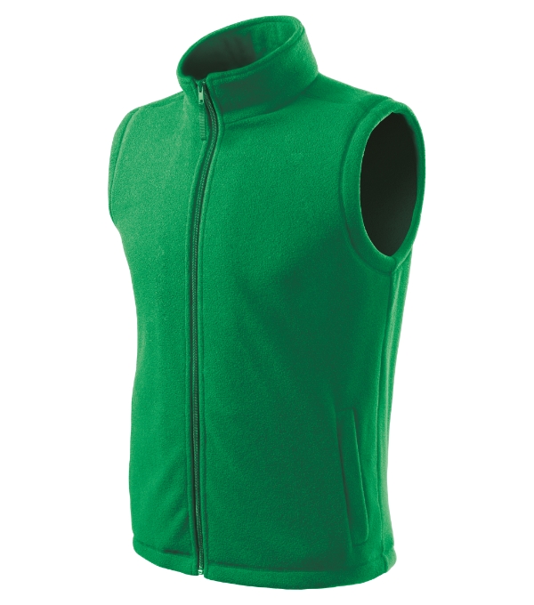 Fleece vesta unisex Next – farba trávovo zelená