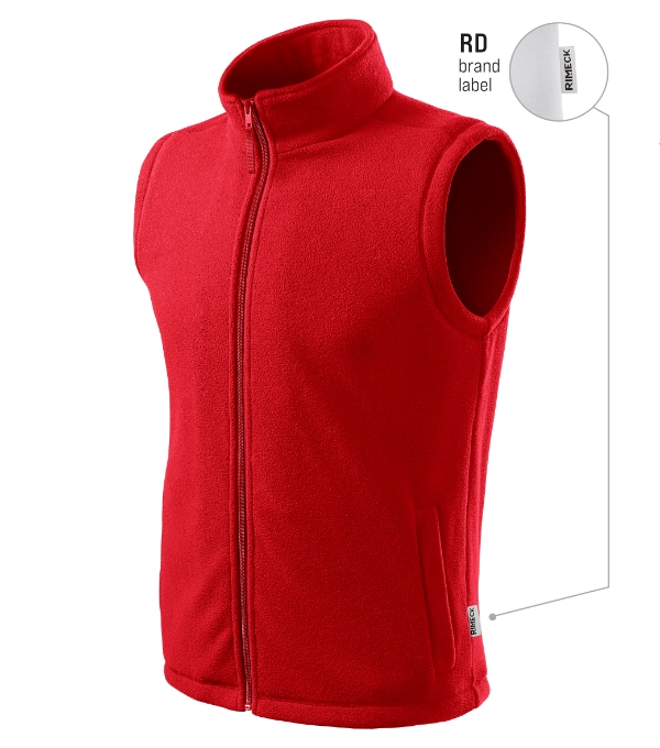 Fleece vesta unisex Next – farba červená 07 (brand label)