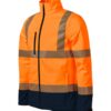 Softshellová bunda unisex HV Drop – farba fluorescenčná oranžová