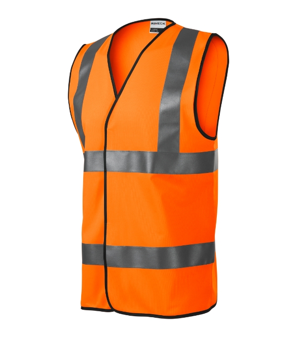 Bezpečnostná vesta unisex HV Bright – farba fluorescenčná oranžová