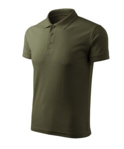 Polokošeľa pánska Pique Polo Free – farba military