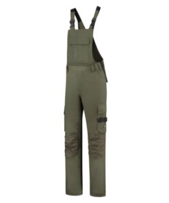 Pracovné nohavice s trakmi unisex Bib & Brace Twill Cordura – farba army